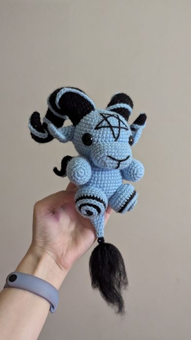 Мягкая игрушка бафомет. Амигуруми ручной работы