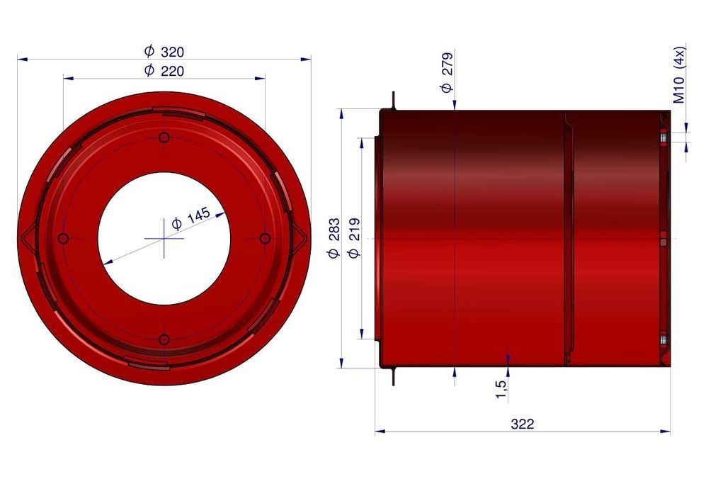 Osłona bębnowa Kosiarka rotacyjna blacha 1.5mm Waryński