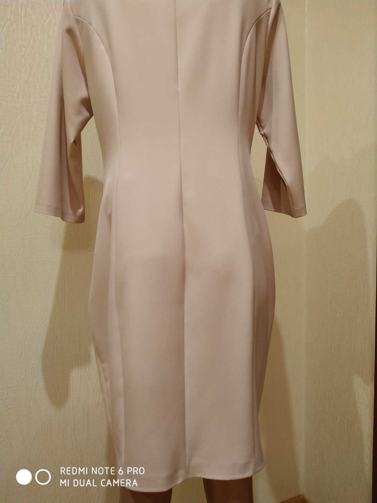Продам нарядне плаття ніжно-рожево-кавового кольору, р.40-42.
