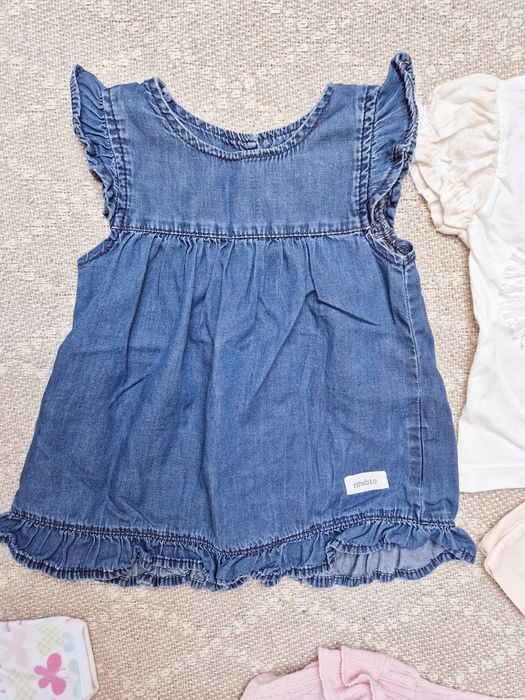 Letni zestaw ubranek dla dziewczynki 56/62 7szt