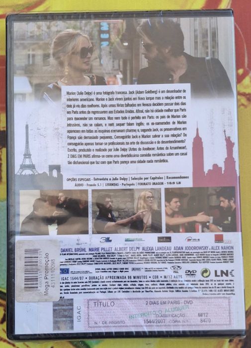 DVD - Filme - 2 dias em Paris (Novo, original e selado)