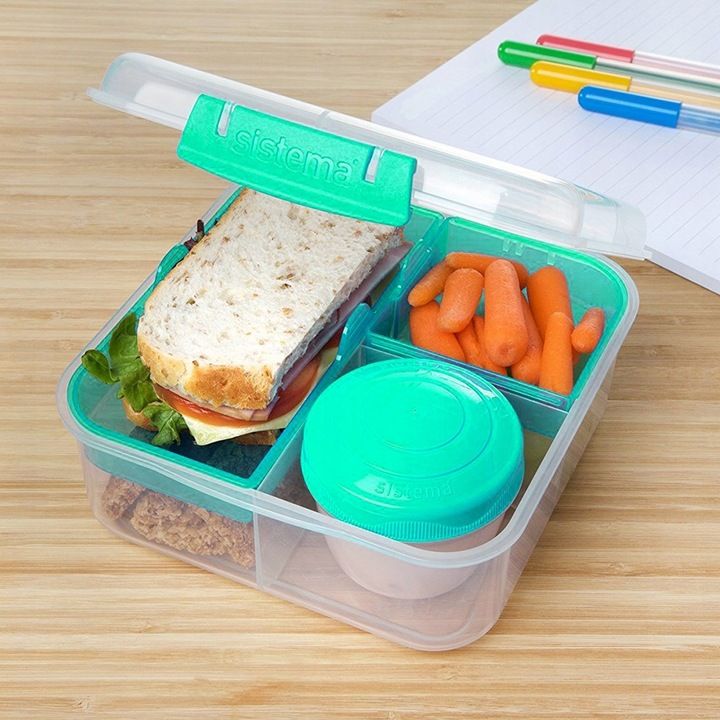 Śniadaniówka Sistema Lunchbox Pojemnik Box Bento 1250 Ml Z Przegródkam