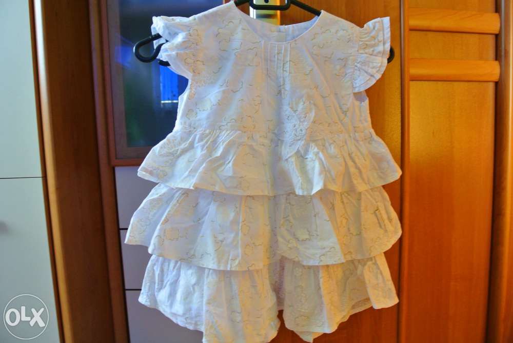 Wójcik komplet 86 chrzest sukienka+spodenki+kapelusz j.nowy