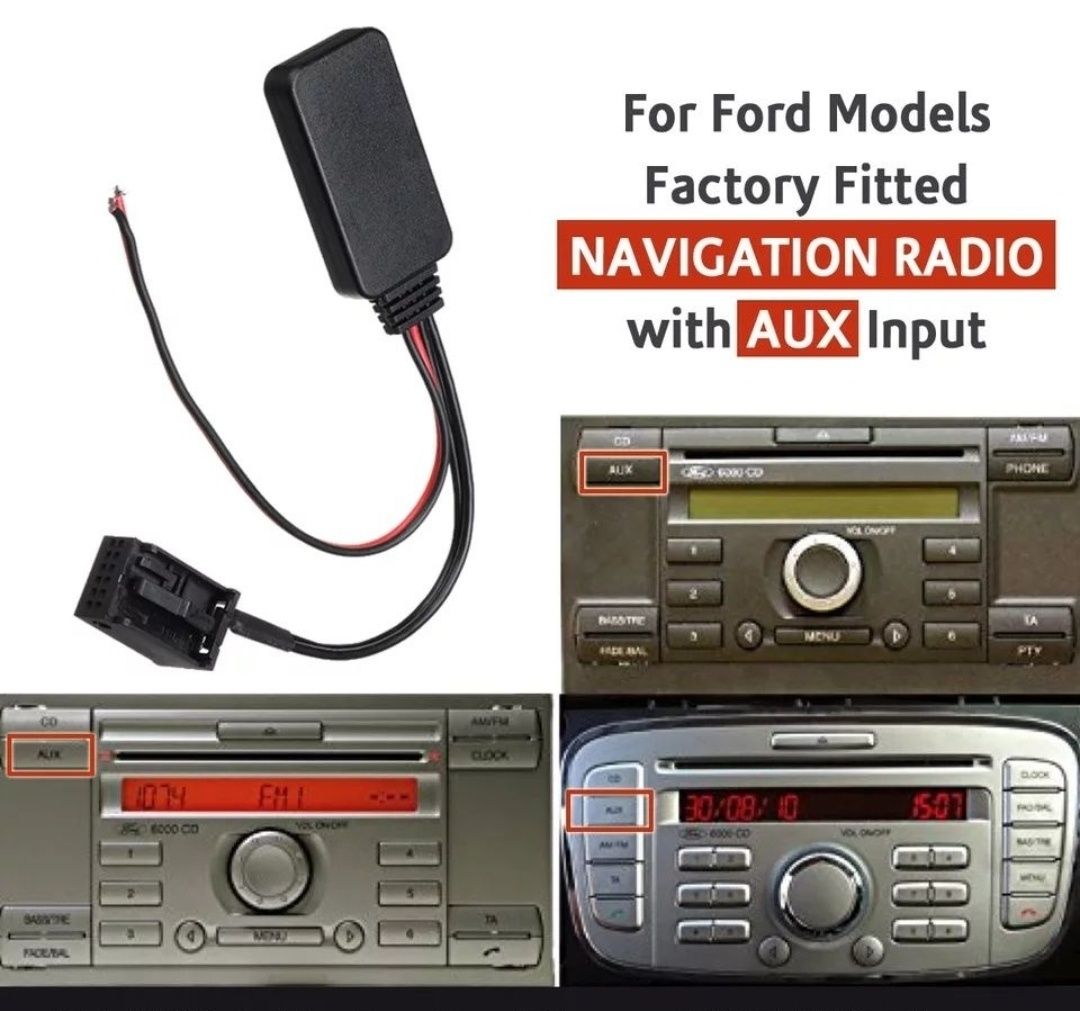 Адаптер з мікрофоном Bluetooth адаптер для Ford фокус, фієста,  (аукс)