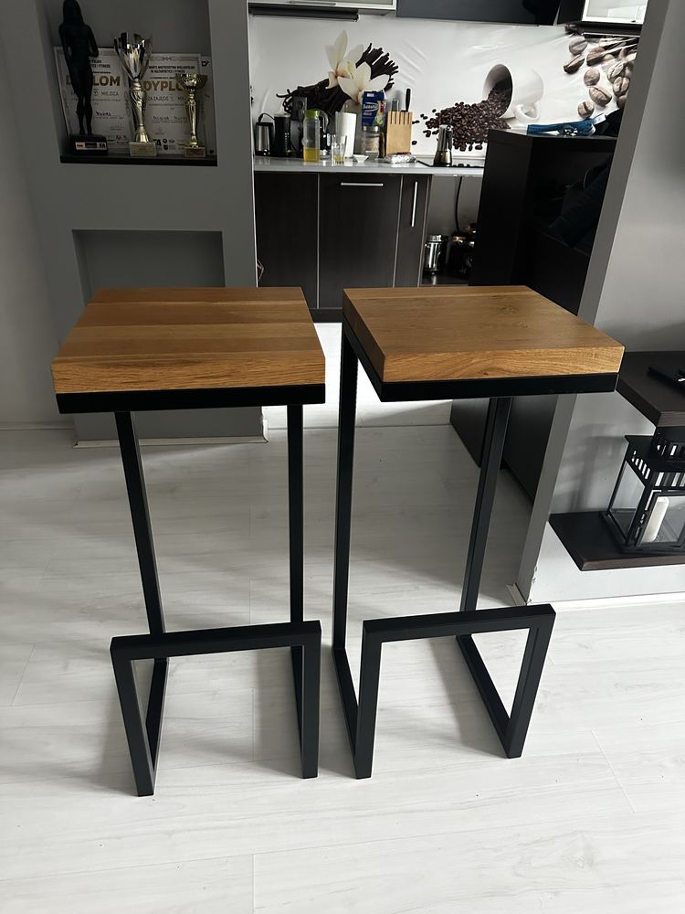 Hoker bar krzeslo loft industrialny wys. 90 cm.