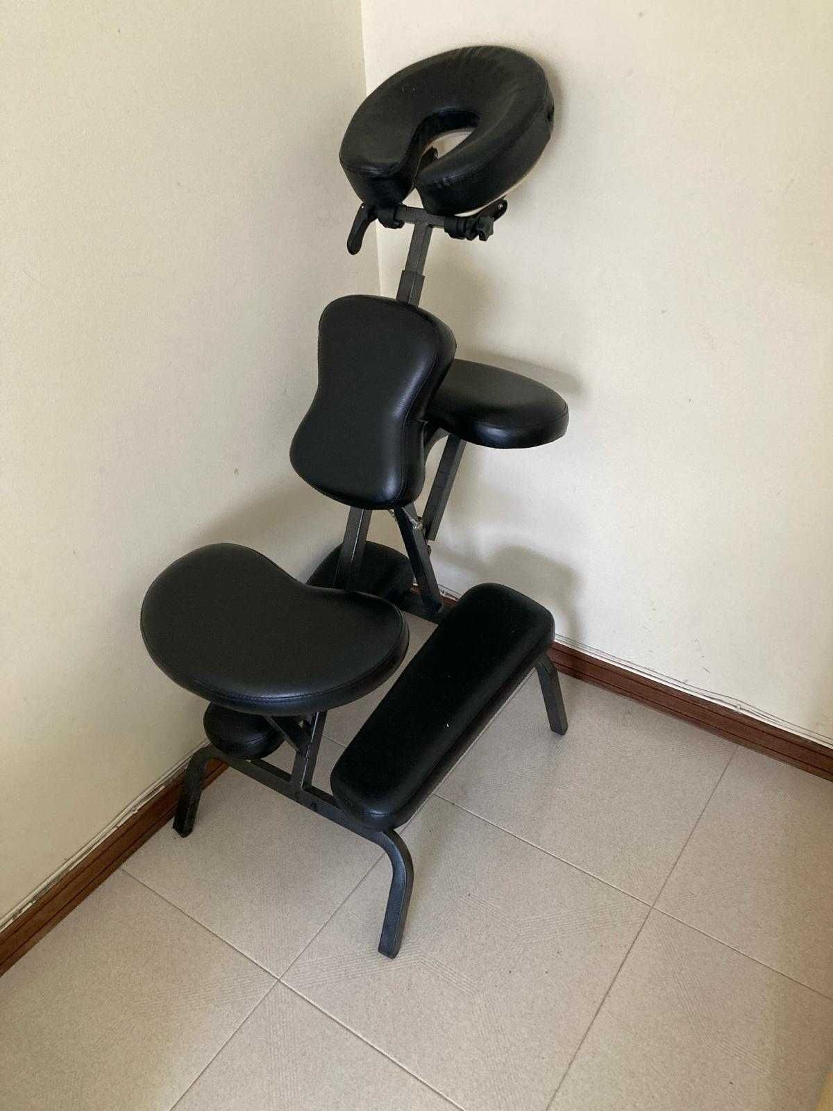 Cadeira de massagem regulável, pouco usado