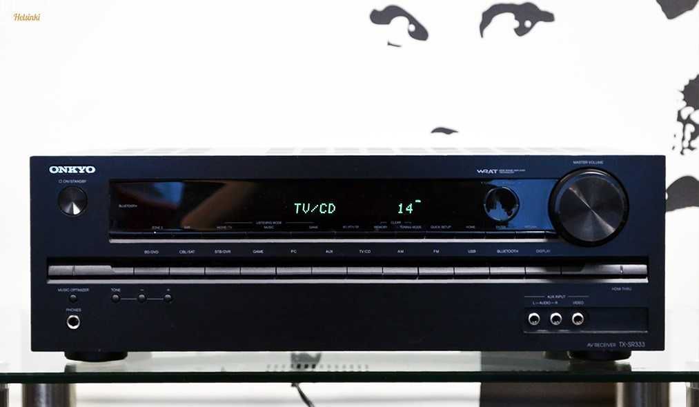 Amplituner Onkyo TX SR 333 Bluetooth USB  mp3 wzmacniacz kino domowe