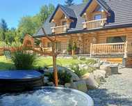 Piękna widokowa Chata w górach. Do 10 osób. Balia z jacuzzi.