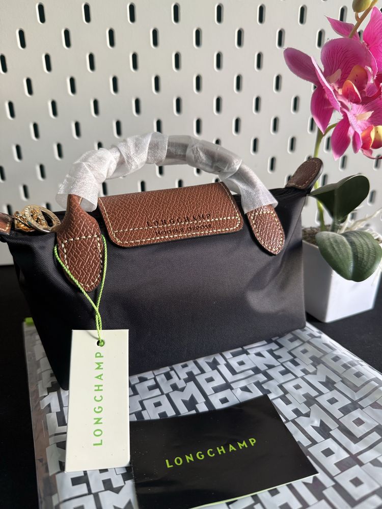 Mini Longchamp Le Pliage XS preta