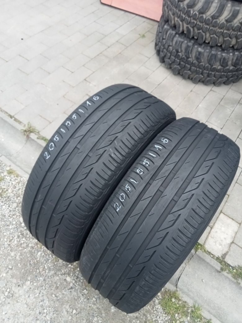 2x Opony Używane Letnie 205/55R16 Bridgestone ladne