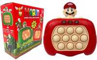 PUSH BUBBLE pop it sensoryczna gra konsola z Super Mario zabawka