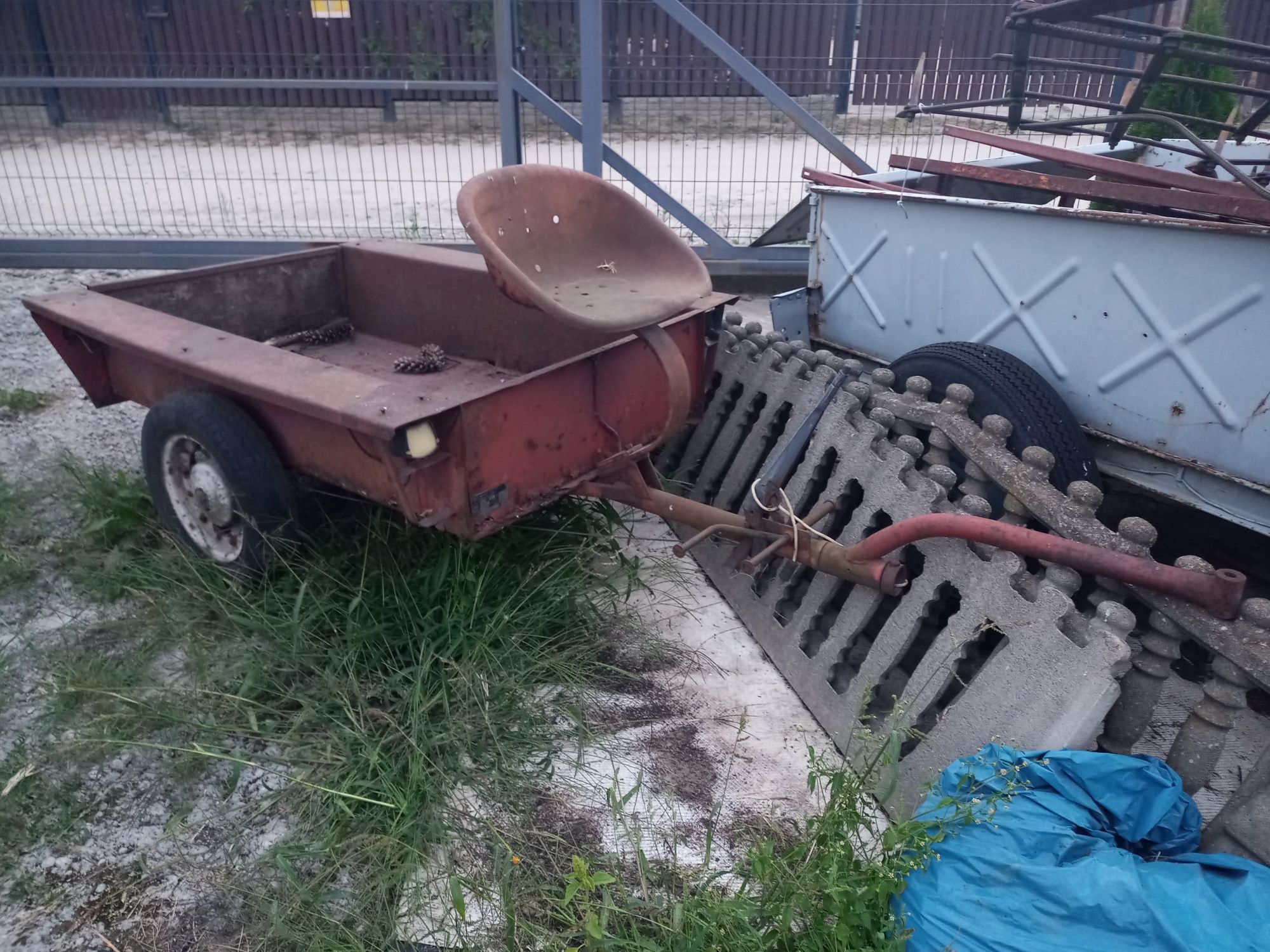 TRAKTOREK MF-70 terra WÓZEK jednoosiowy osprzęt pług kosiarka SPYCH