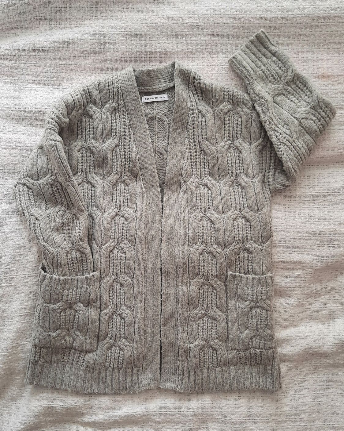 Sweter, kardigan dziecięcy, dla dziewczynki, r. 128, reserved