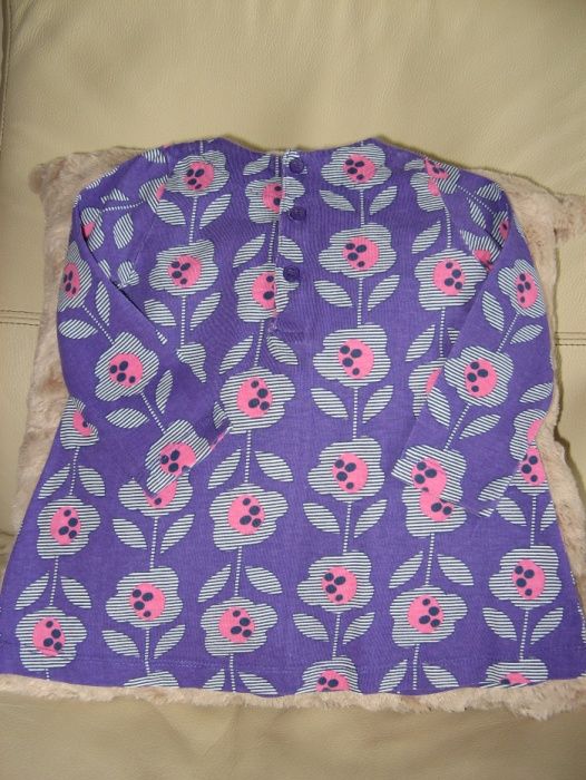Miniclub Śliczna fioletowa sukienka tunika rozm. 74-80, jak nowa