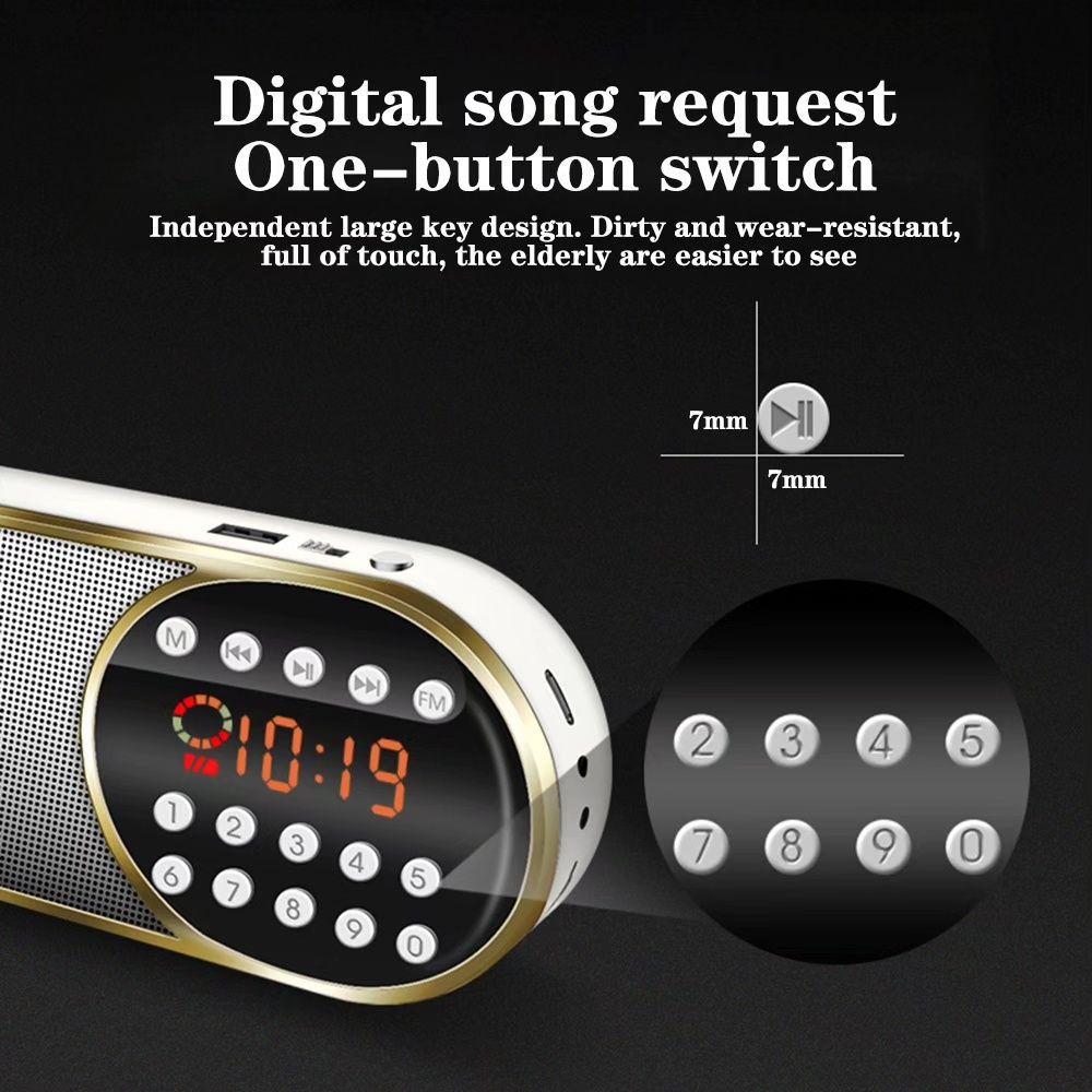 Radio Digital Recarregável com Bluetooth