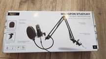 NOWY Mikrofon Studyjny + Statyw Filtr HYKKER 210230-PSM