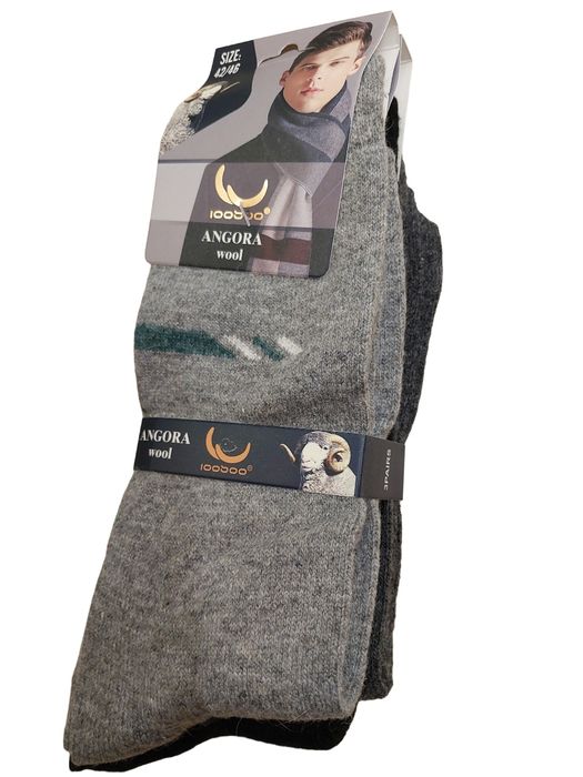 Komplet 3 pary skarpety męskie wełniane