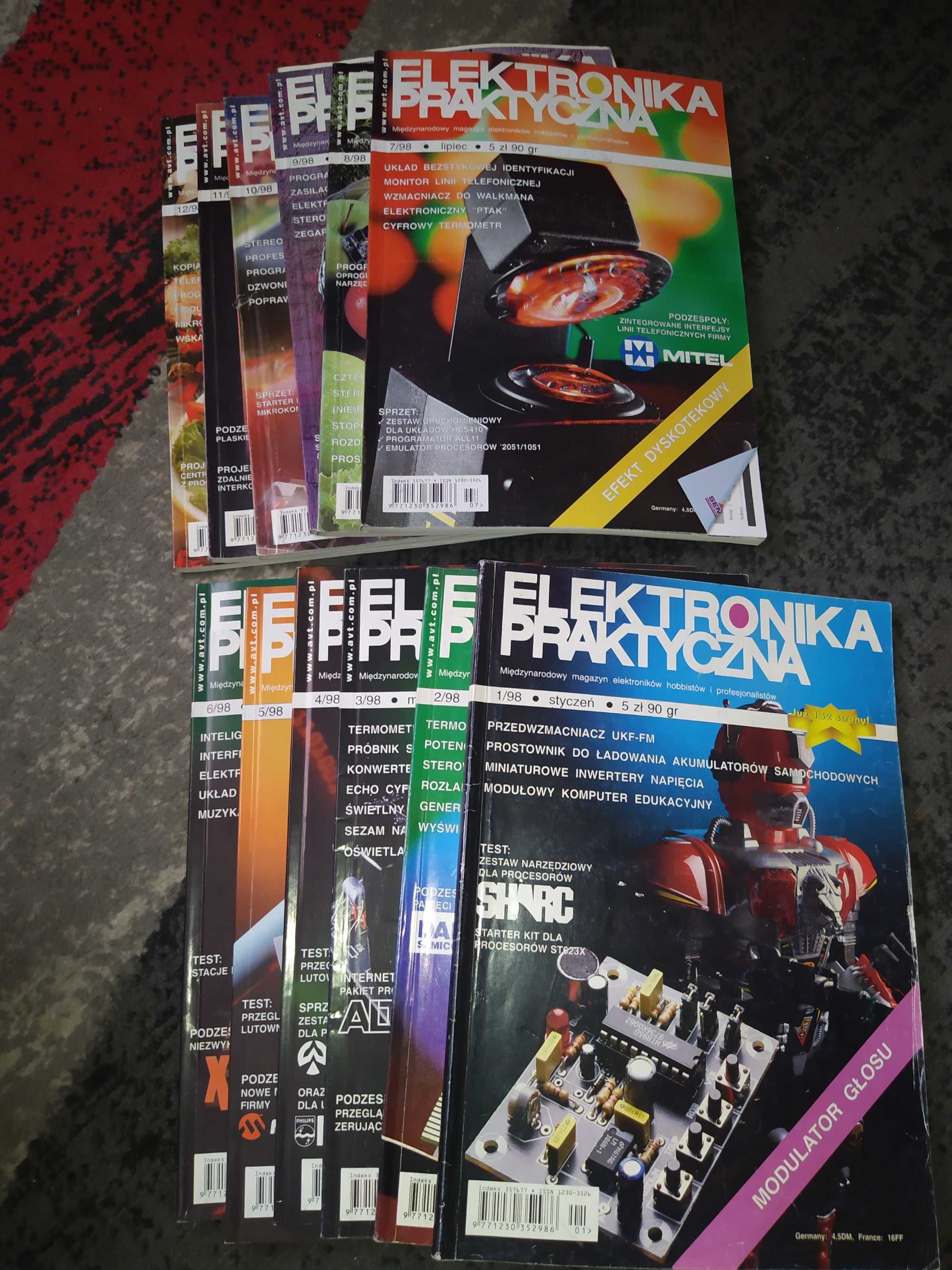 Elektronika Praktyczna 1998 rocznik komplet