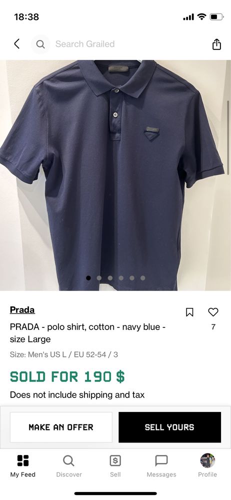 Футболка поло prada milano neylon t shirt polo