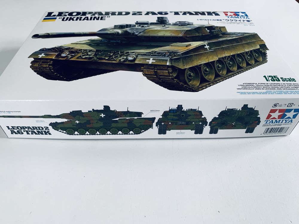 Czołg Leopard 2 A6 Tank Ukraine model do sklejania Tamiya 25207