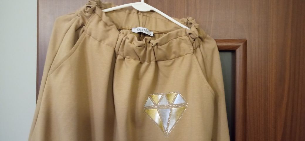Dresowy komplet spódnica bluza M