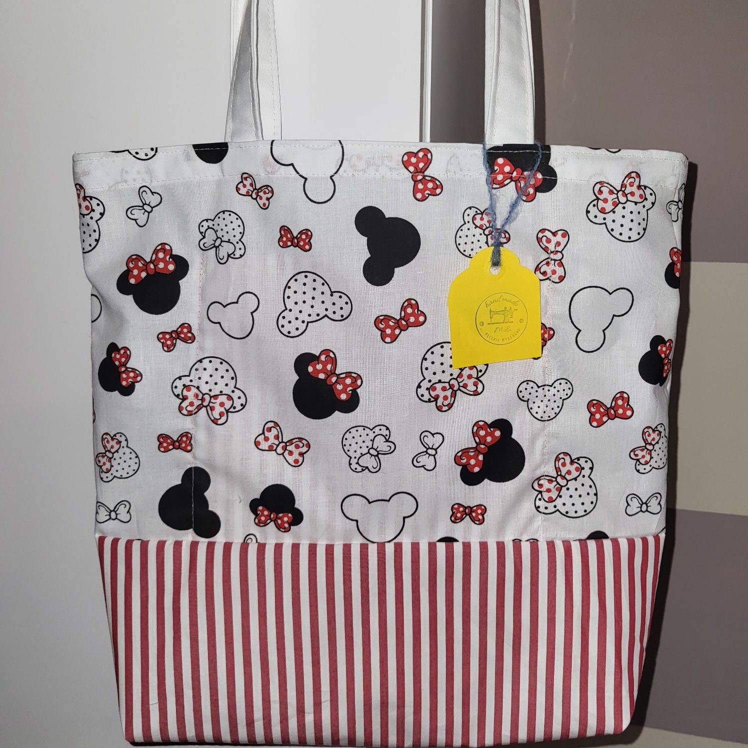 Torba na zakupy siatka handmade myszka Mini