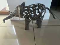 Słoń metalowa figurka świecznik 27x50 cm
