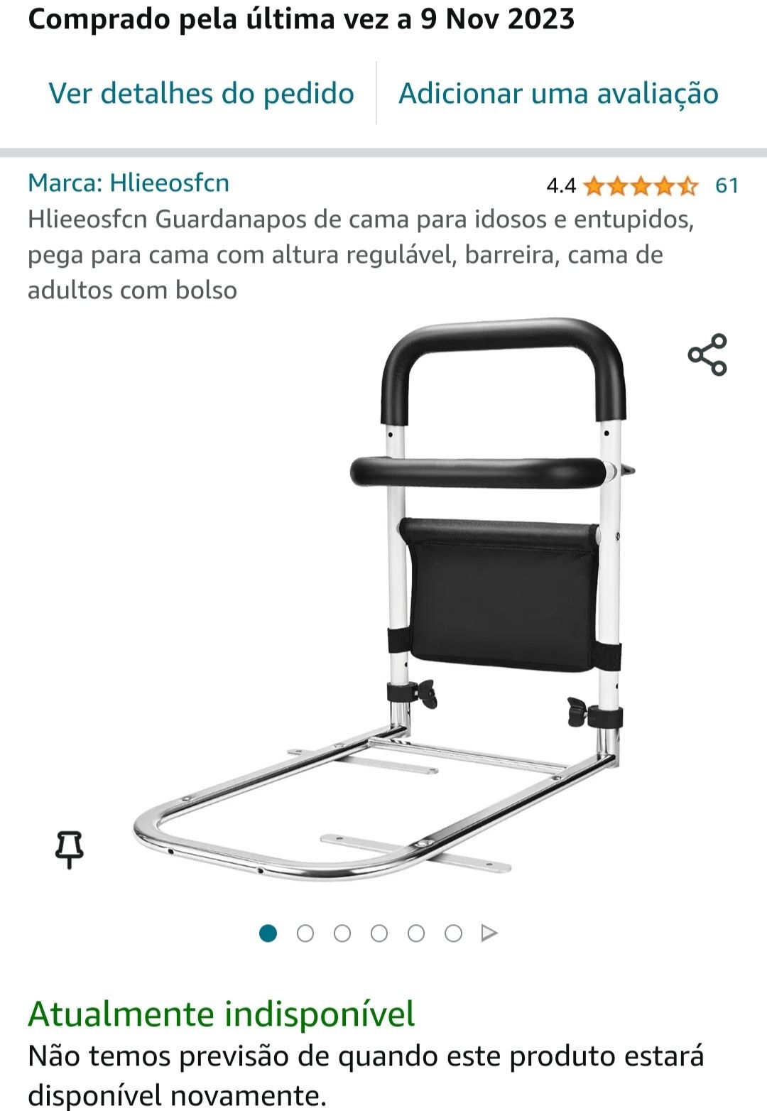 Pega de apoio para cama