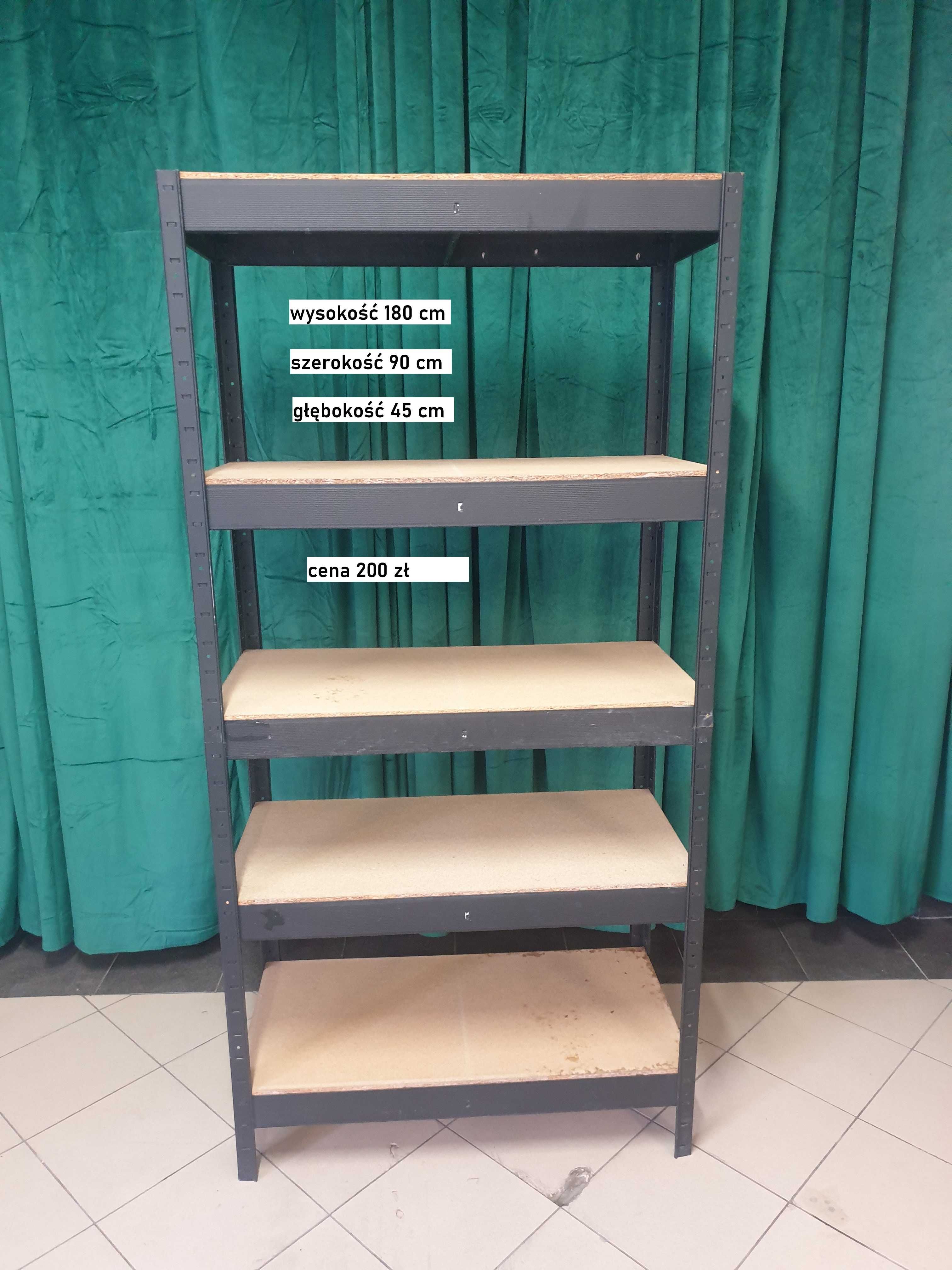 Regał metalowy, solidne regały do garażu, piwnicy, warsztatu, magazynu