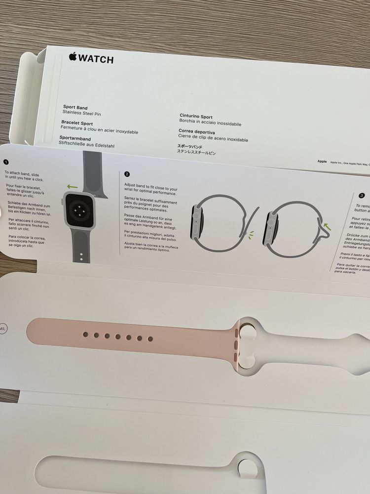 Apple Watch pasek sportowy M/L różowy band 38 40 41 mm nowy