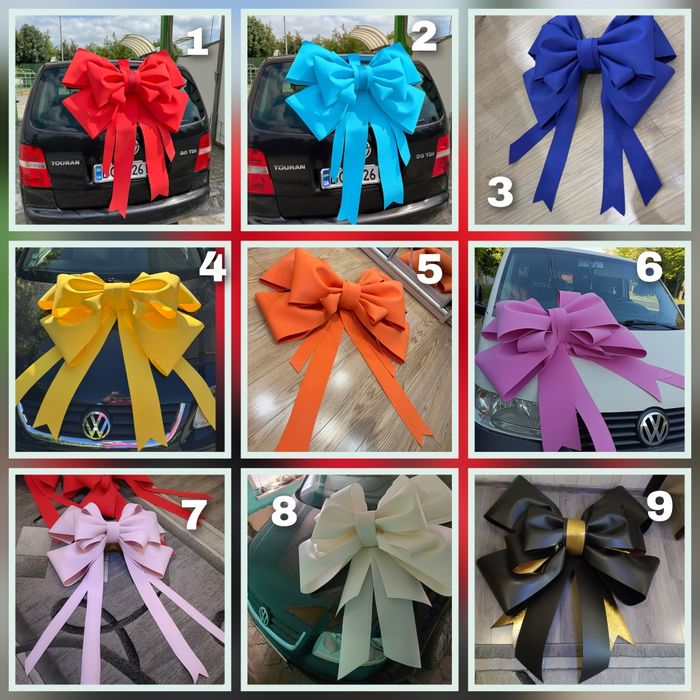 Бант на автомобіль, бант на вітрину, большой бант