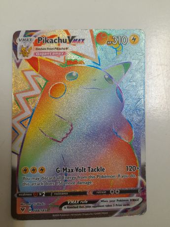Carta pokémon pikachu vmax rainbow