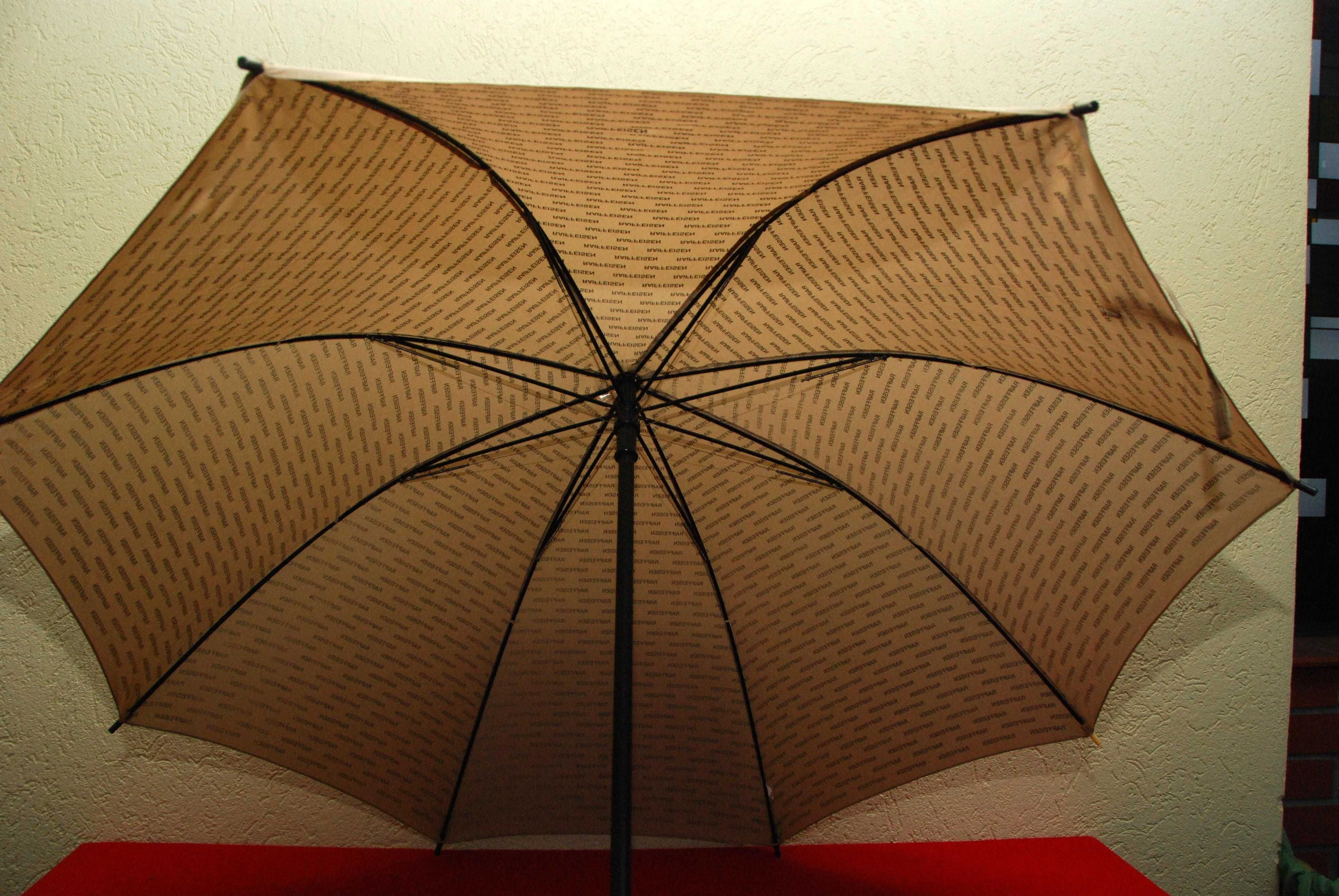 Parasol sprężynowy 105 cm Raiffeisen ze Szwajcarii 1980 kolekcjonerski