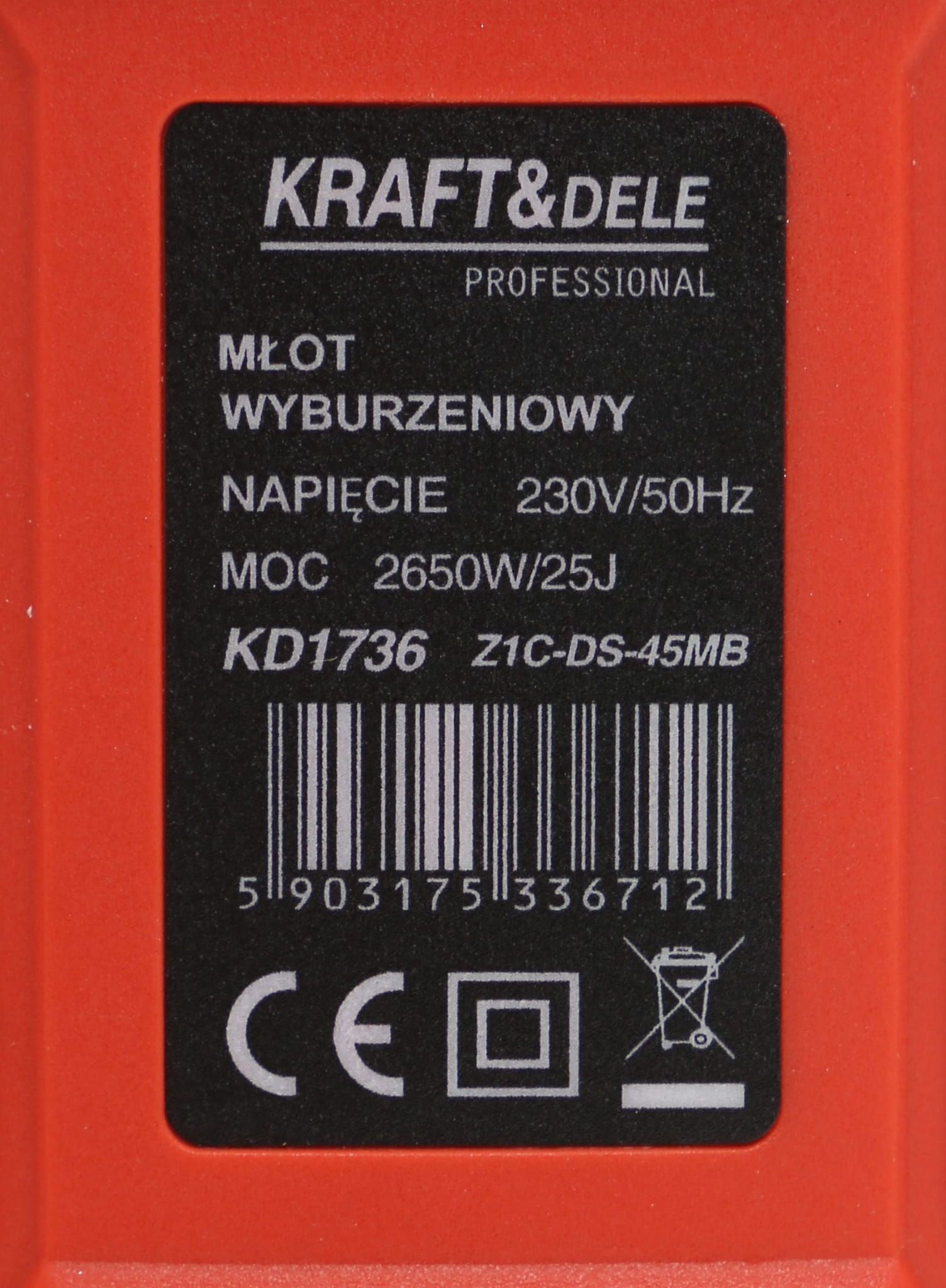 Młot wyburzeniowy KD1736