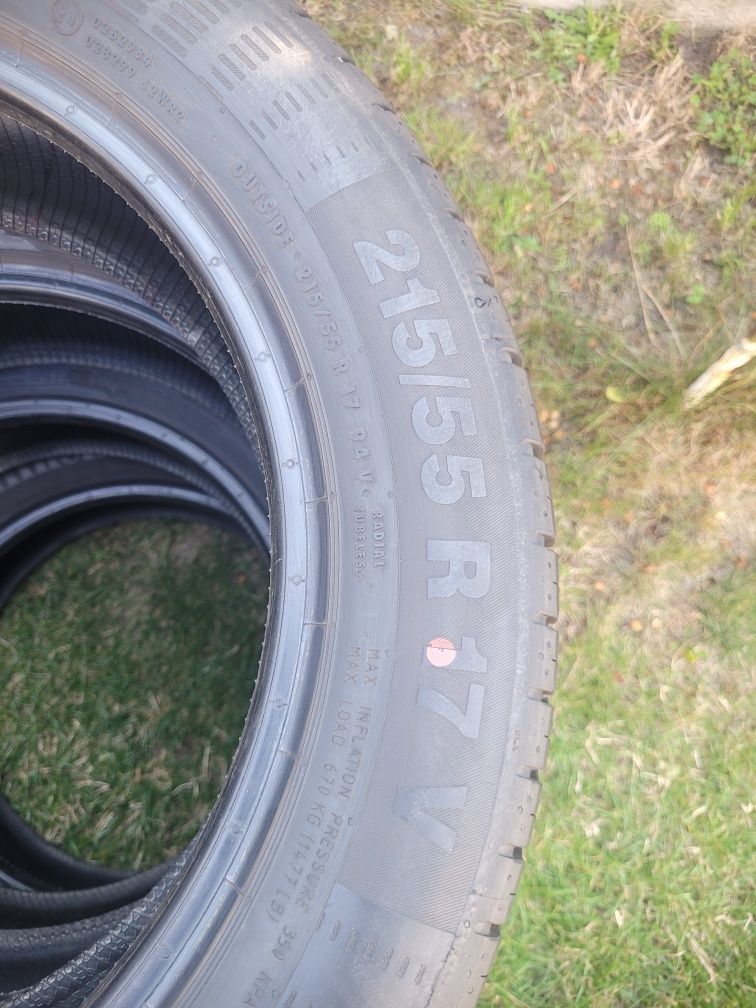 4 x 215/55/17 Continental ContiEcoContact5. Letnie 21r
