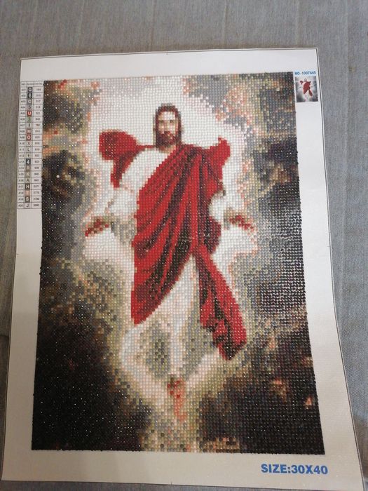Haft diamentowy mozaika Jezus Zmartwychwstały