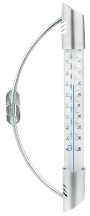 Termometr Zewnętrzny Okienny Srebrny Duży 24 Cm