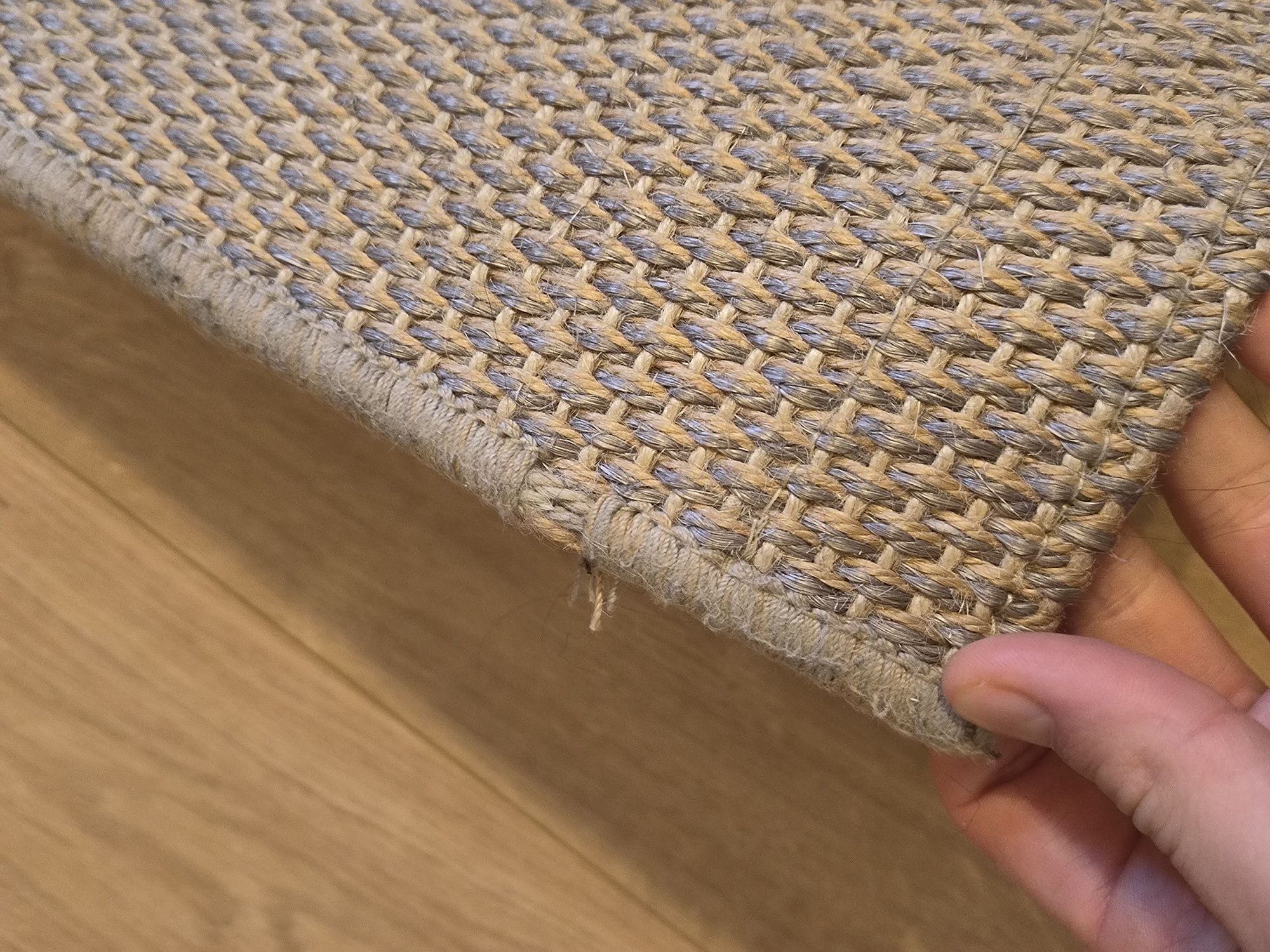 Dywan Ikea Vodskov 50x180 juta sizal tkany naturalny szary biurowy