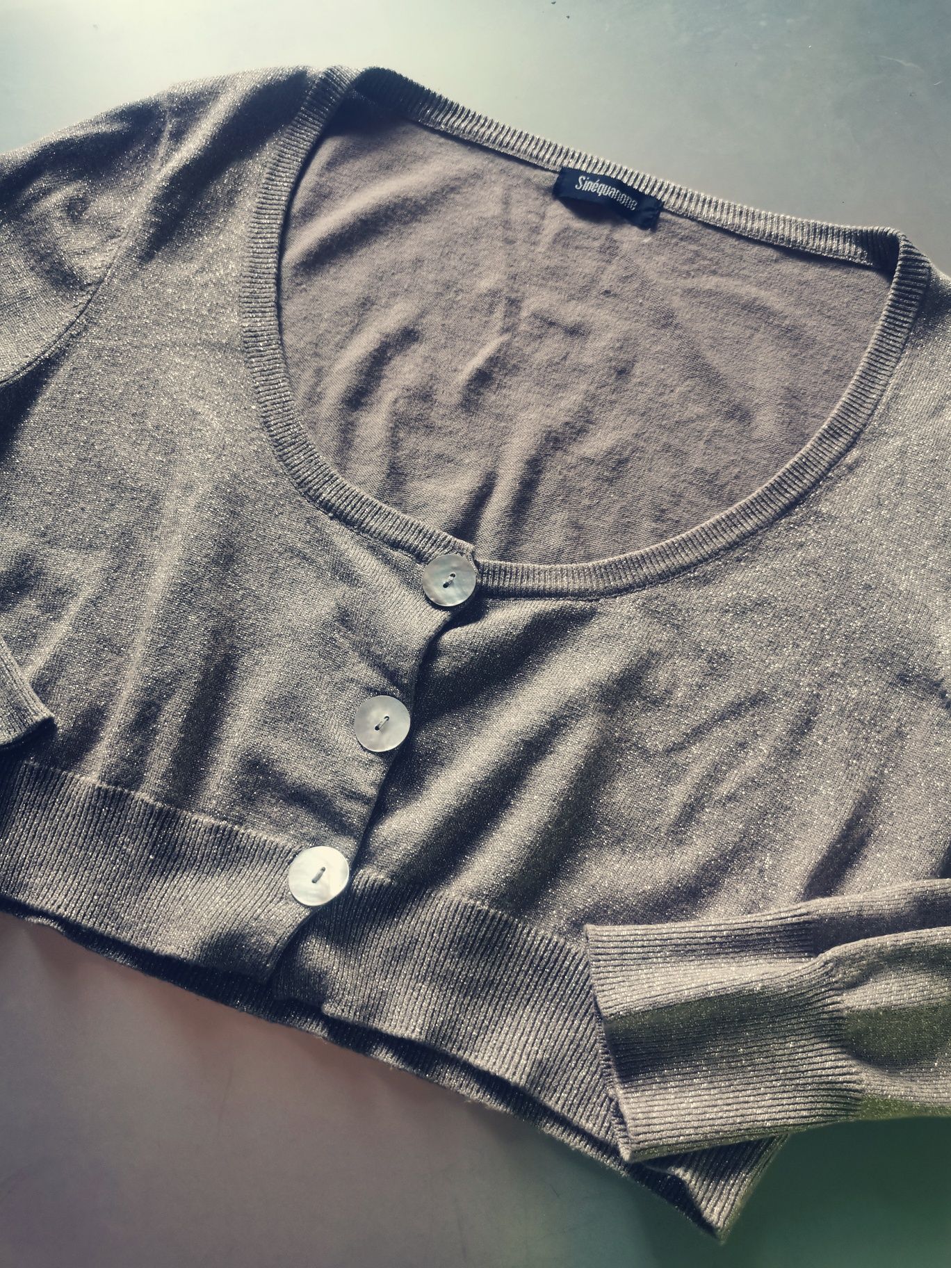 Sinequanone krótki sweter kardigan narzutka crop top r.  M
