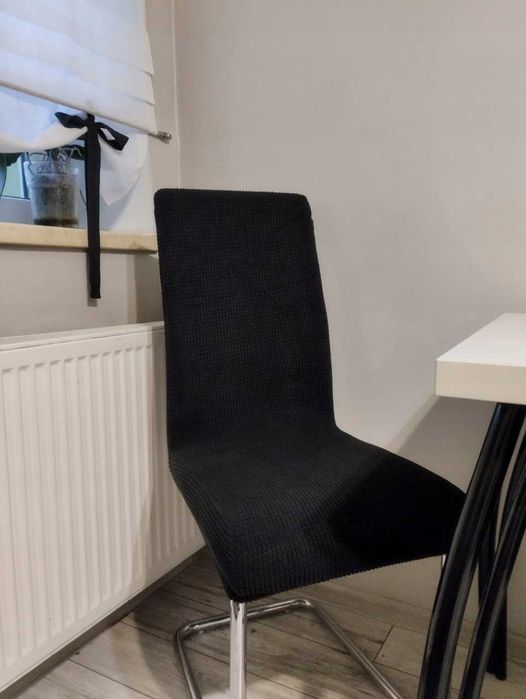 Zestaw 6szt Nowe Pokrowce Na Krzesło Uniwersalny Elastyczny Czarny