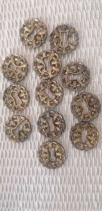 Puxadores de armário, espelhos de fechadura e cabides - Vintage