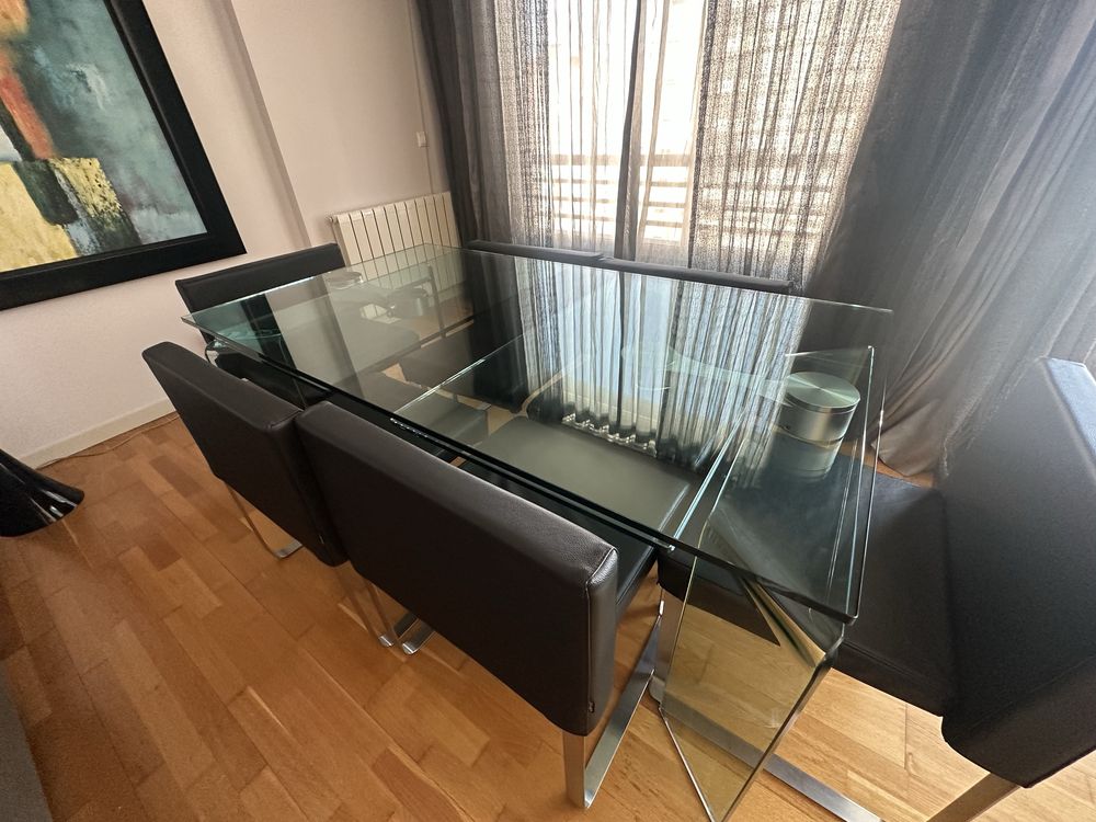 Mesa jantar extensivel - video temperado