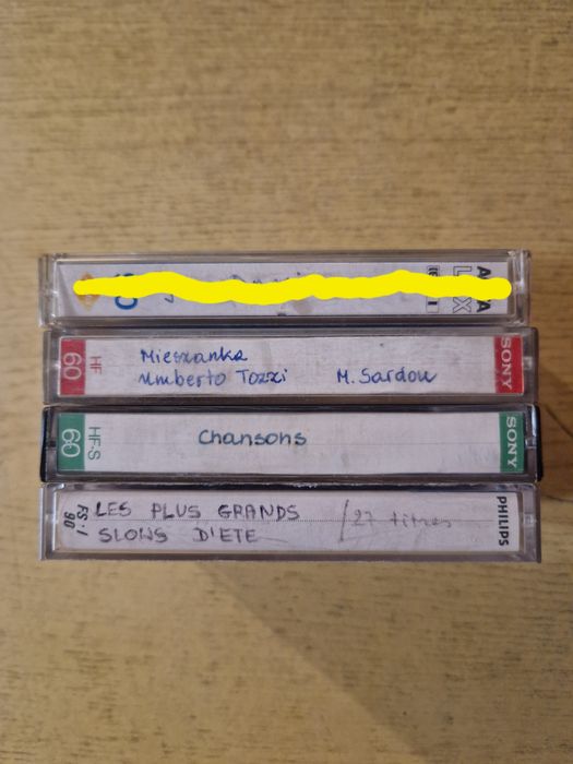 Kasety magnetofonowe 5 zł sztuka nagrane francuskie i inne 4 sztuki