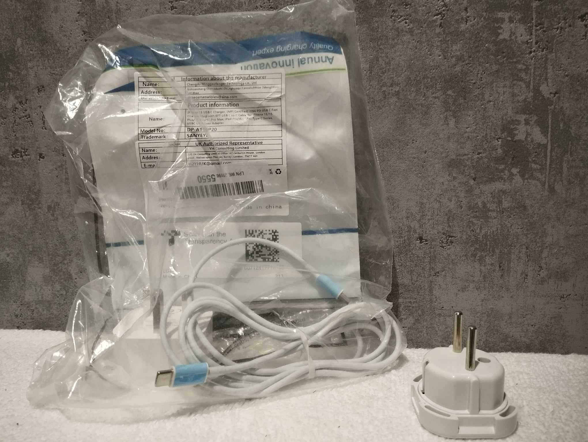 Szybka ładowarka USB C do ładowarki iPhone'a DP-A110P20