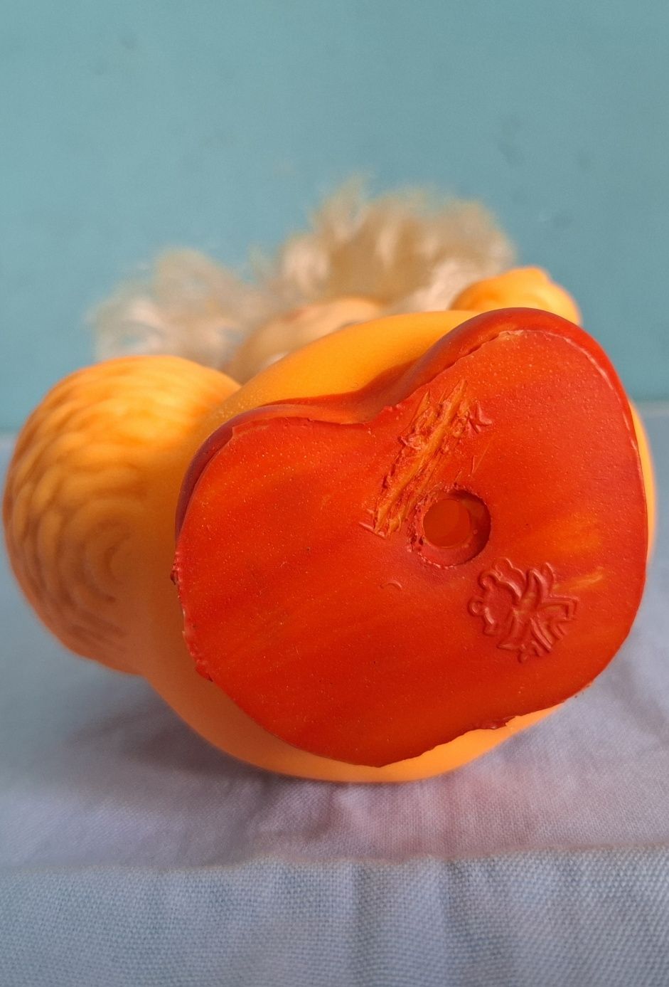 Резиновая игрушка, кукла СССР,Красная шапочка, 18см, клеймо, дефект
