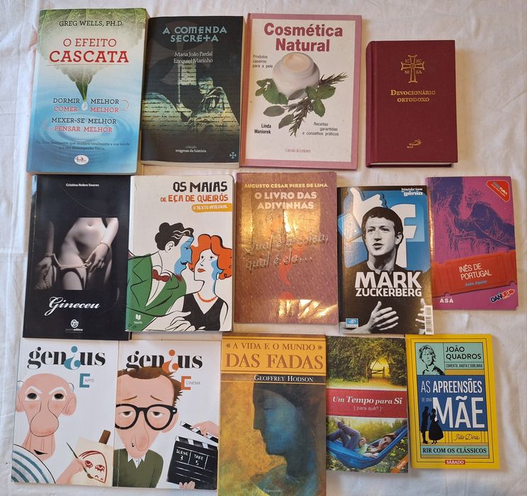 Livros variados.