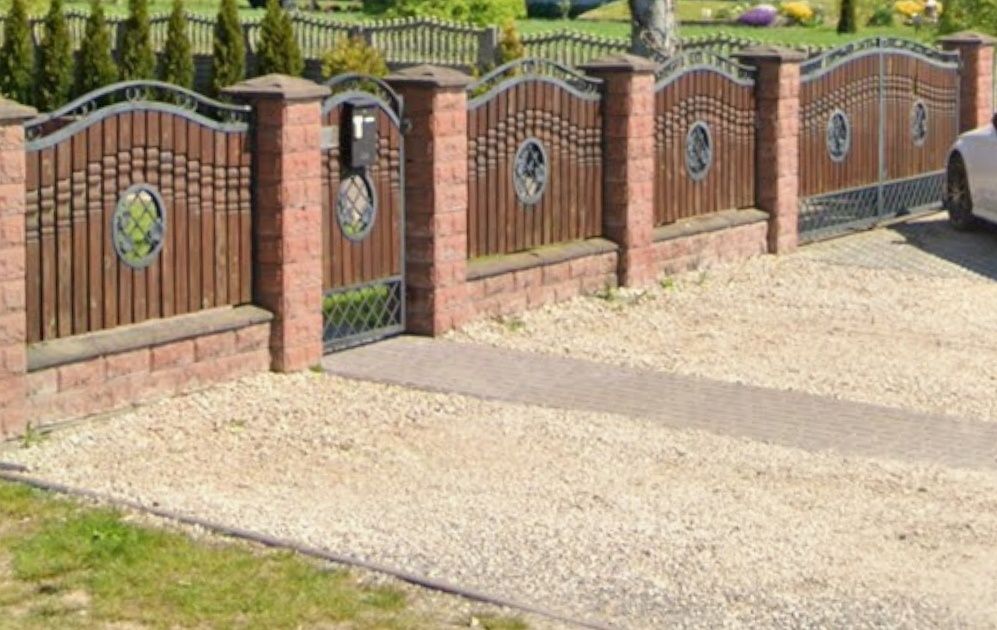 Ogrodzenie 3 przęsła z Bramą dwuskrzydłową i Furtką
