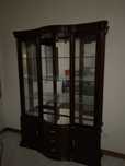 Movel de vitrine de madeira de cerejeira