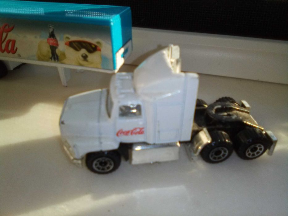 Conjunto raro de camião Coca Cola + 2 atrelados de colecção