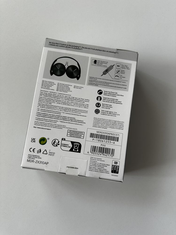 Słuchawki Sony MDR-ZX310AP